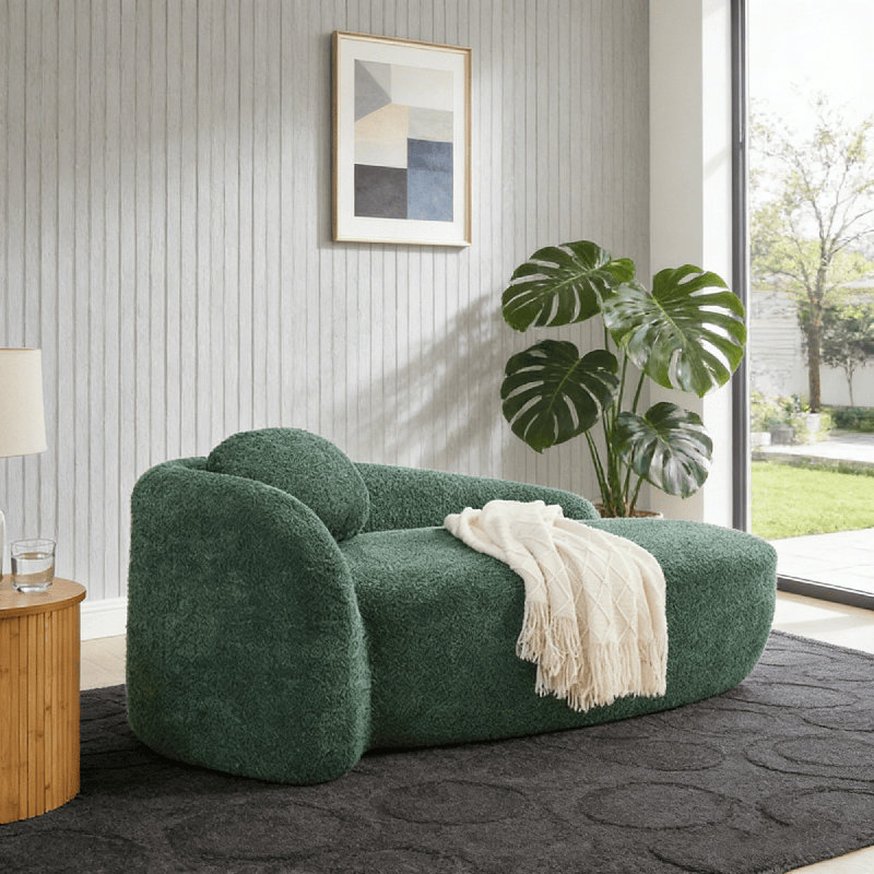 Chaise d'appoint ovale à compression, Vert