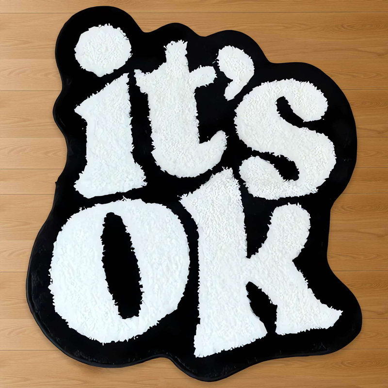 Novelty Bubble Text "It's OK" Accent Rug