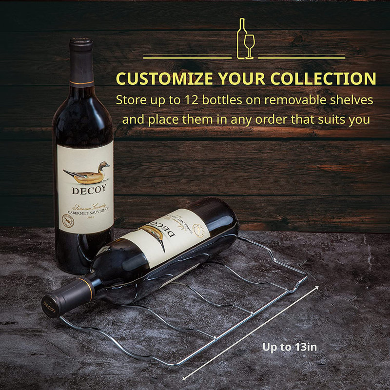 Schmck 12 Bottle Compressor Wine Cooler Refrigerator W/Lock - Large Freestanding Wine Cellar For Red