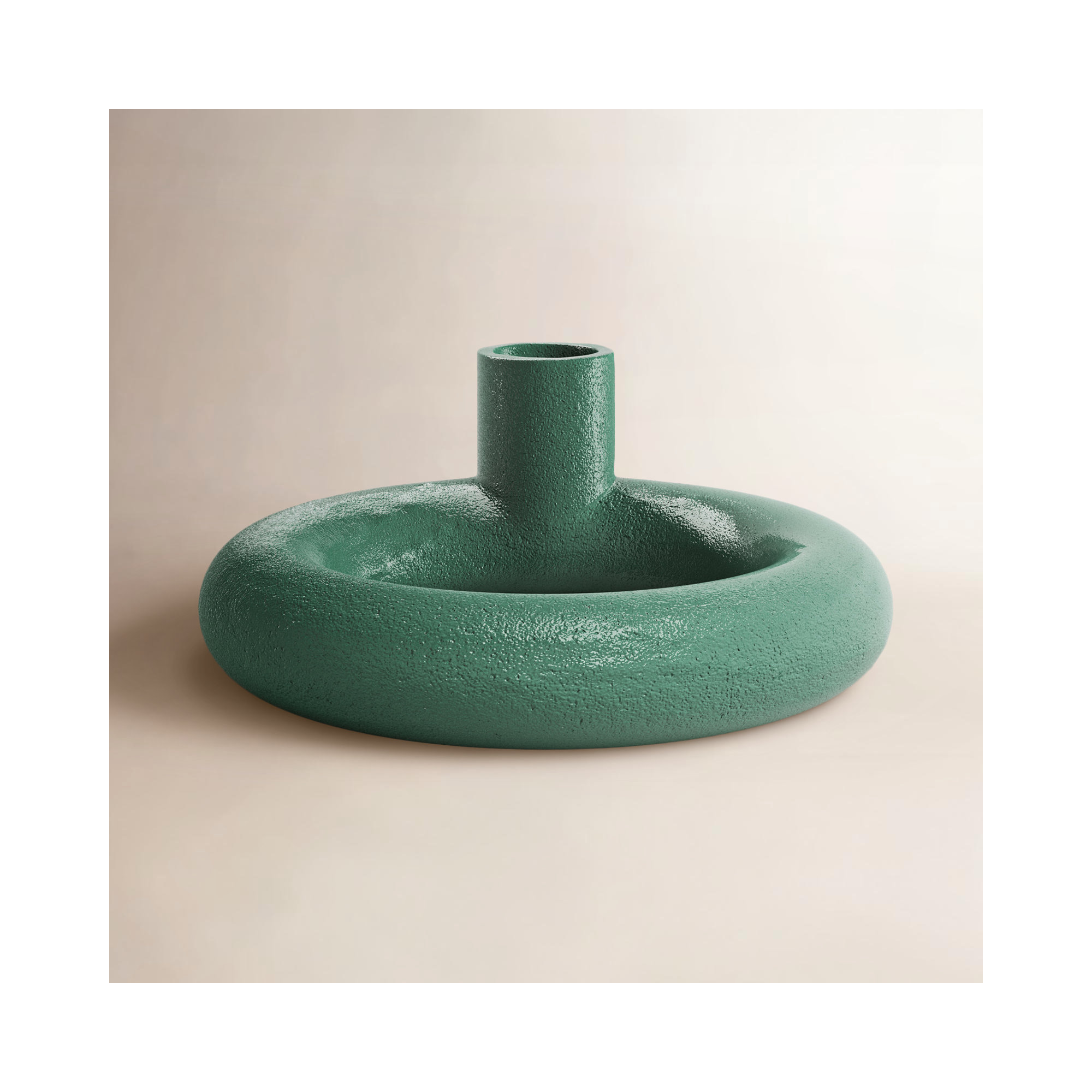 Single Taper Candle Holder, Green