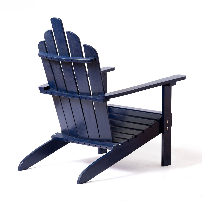 Chaise Adirondack en bois massif Ivania, Marine