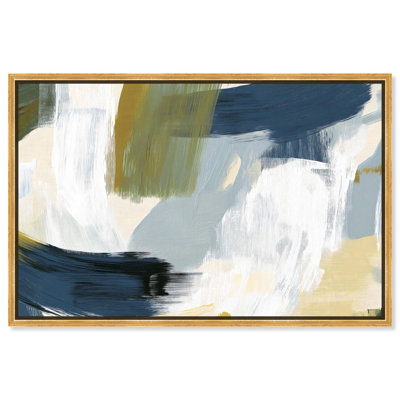Art Remedy, bloc de couleurs abstrait sur toile texturée, verts II