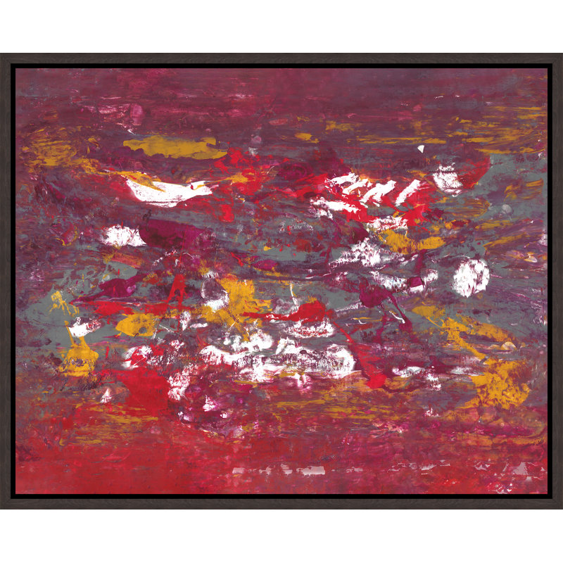 Deep In Red Painting by Danielle Davis, Matt Black Framed