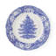 Blue Italian, Christmas Tree Set Of 4 Dinner Plates