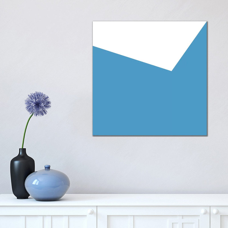 Mirra Light Blue by Art Mirano - Wrapped Canvas Minimalistic, 45.72 cm H x 45.72 cm W