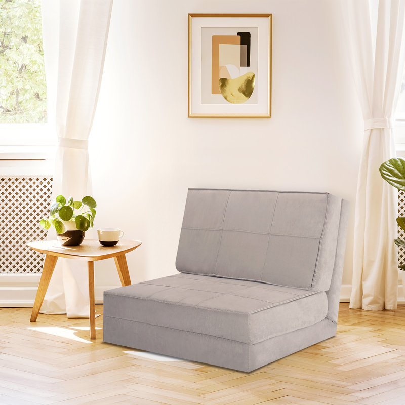 Bowden 29'' Upholstered Convertible Sofa, Gray