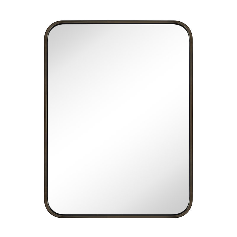Miroir de salle de bain Aria, Bronze frotté à l'huile, 32 po x 24 po