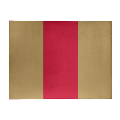 Tapis beige national hockey rayures