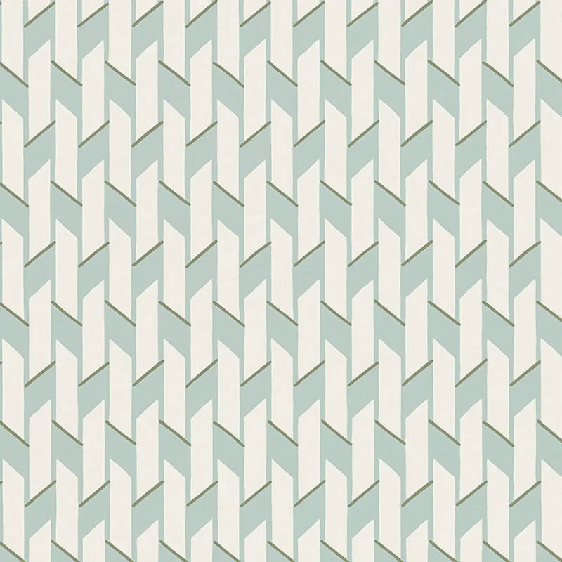 Papier peint Schumacher x David Oliver Empire, Bleu charme