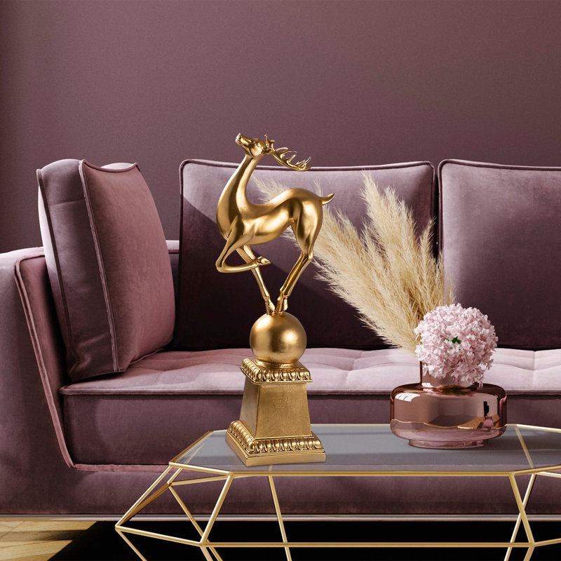 Elegant Decorative Object, Gold Color, 5.9 x 22.4 x 8.3 inches | 100% Polyester, Lightweight & Durable | Perfect for Home Décor, Accent Pieces, and Stylish Displays in Any Room