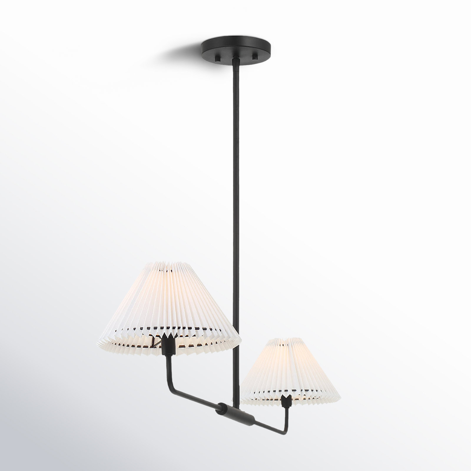 Pearson 2-Light Chandelier, Matte Black
