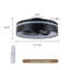 Ventilateur de plafond 18 po 5 pales RVB avec lumière DEL à intensité variable et télécommande, fandelier réversible à 6 vitesses
