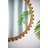 D34" Wood Round Mirror with Beaded Frame