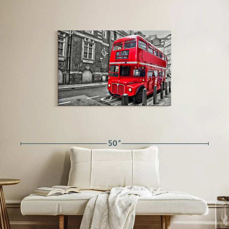 Mehar Pop Double Decker Bus, 24" H x 36" W