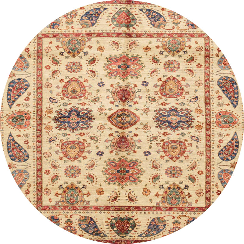 Abstract Indoor Rug, Round 3'