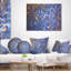 Bleu doré, aquarelle, art fractal - coussin abstrait imprimé-30615881-30615884