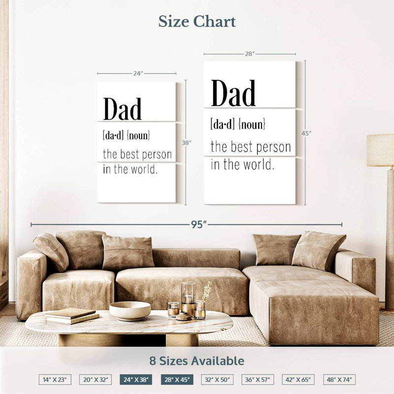Dad Definition, 38" H x 24" W
