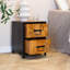 Musa 35cm W Steel Bedside Table