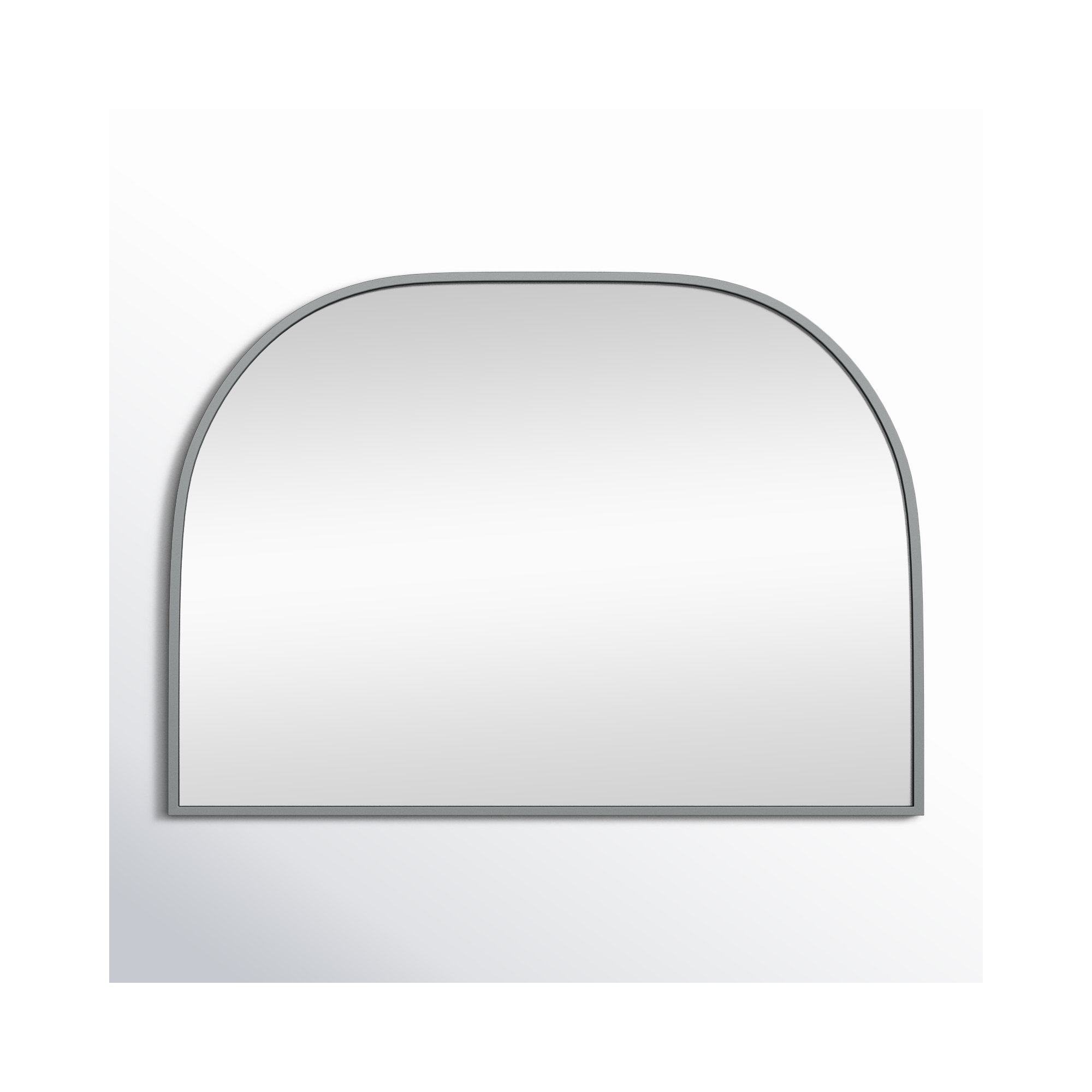 Sabine Metal Wide Arch Wall Mirror, 30" x 42", Silver