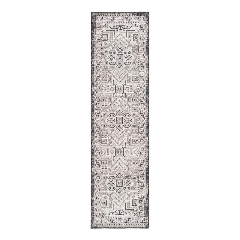 Tapis intérieur / extérieur bleu Alucard Southwestern, Tapis de couloir 2 pi x 7 pi 10 po