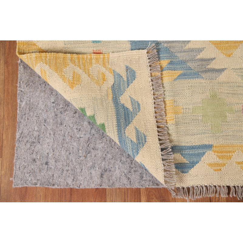 Tapis réversible en laine Kilim 5 x 7