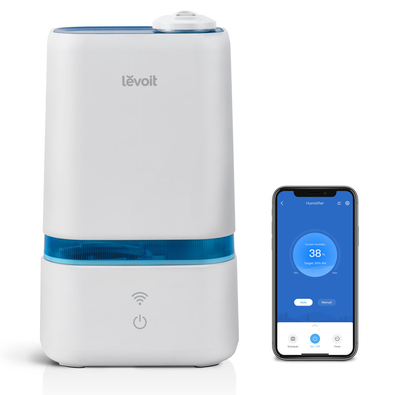 Levoit 4L White and Blue Smart Ultrasonic Cool Mist Humidifier
