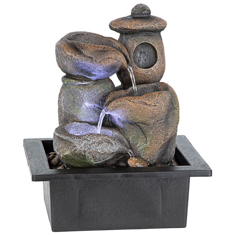 Pagoda Resin Tabletop Fountain