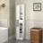 67.51" Tall Bathroom Storage Cabinet with Adjustable Shelves,Slim 2 Doors Freestanding Cabinet with Anti-Tip, Open compartments, for Home, Small Spaces, Bathroom,Kitchen, Living Room, White