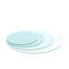 Plateau de table rond en verre trempé 24 po 24 po Verre transparent 1/4 po d'épaisseur Bord plat poli (seulement le plateau)