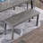 Carveth 44'' Wide Herringbone Solid Wood Rustic Style Dining & Entryway Bench-56712770