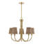 Lustre 5 lumières Ashbury en laiton chaud