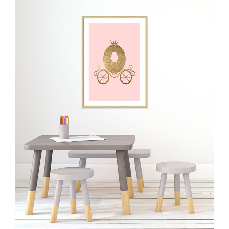 Fairy Tale Fairytale 3, impression sur papier, H 35,5 po x l 25,5 po x P 1,19 po, Cadre boîte champagne clair