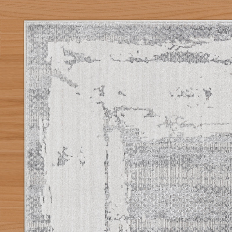 Tapis Charleston Greer & Sumter par Creative Home Ideas Beaufort, Gris clair, 8 pi 6 po x 13 pi