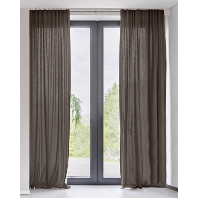 Paire de rideaux transparents avec passe-tringle Federico