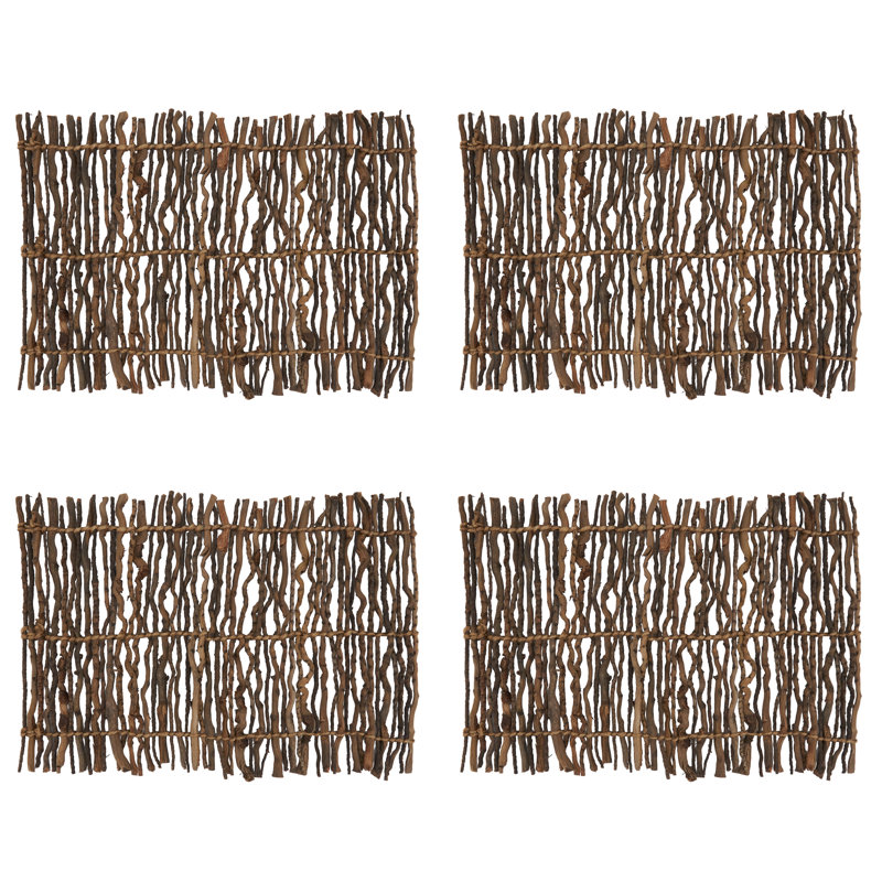 Napperons noix de coco (ensemble de 4), Marron foncé