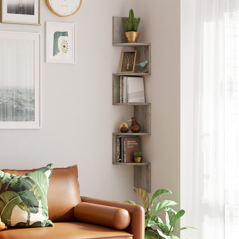 Lundquist Ladder Bookcase, Greige