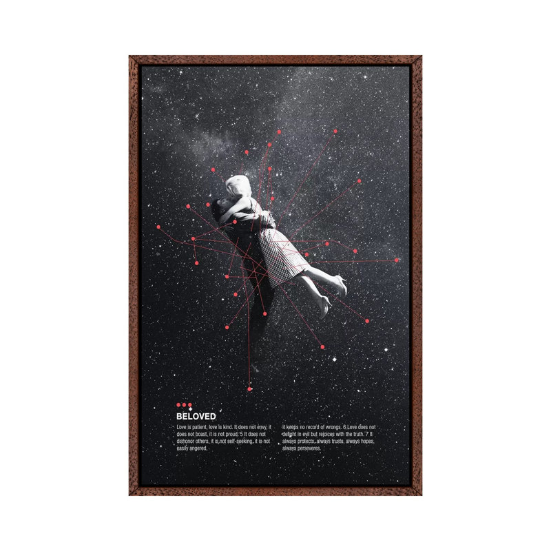 Beloved 1 Piece Wall Art on Canvas, 66.04cm H x 45.72cm W x 3.81cm D, Classic Brown Wood Framed