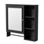 Armoire de rangement murale pour salle de bain, armoires à pharmacie avec grande porte miroir, tablettes réglables et trois niveaux de rangement ouverts (meuble-lavabo non inclus)-1808465679