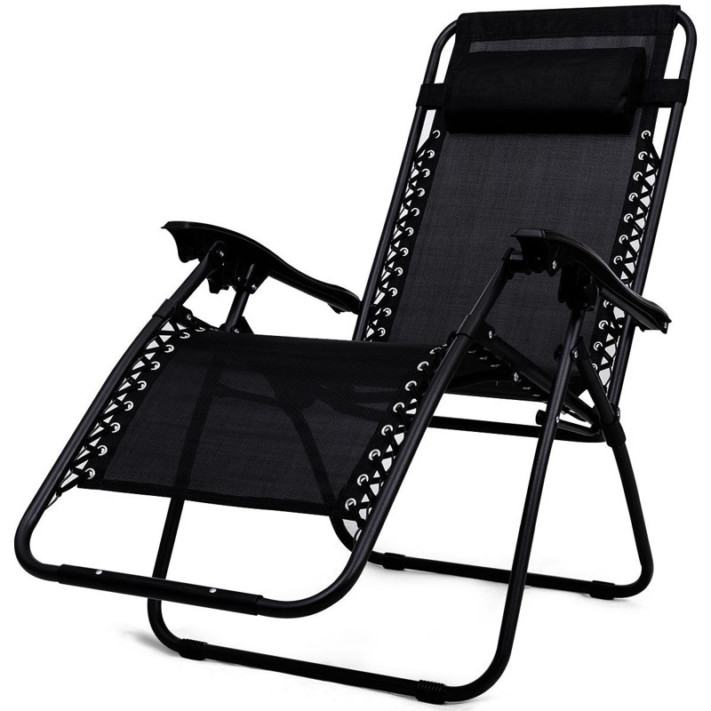 Fauteuil inclinable avec coussins et table Varian, Noir