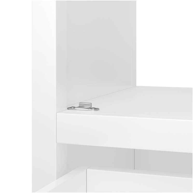 Meuble-lavabo de 20 po avec lavabo, armoire de salle de bain avec porte, tablette de porte et repose-pieds réglables, tiroir blanc