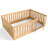 Solid Wood Montessori Floor Bed for Kids with Playful Door Design-1800814670