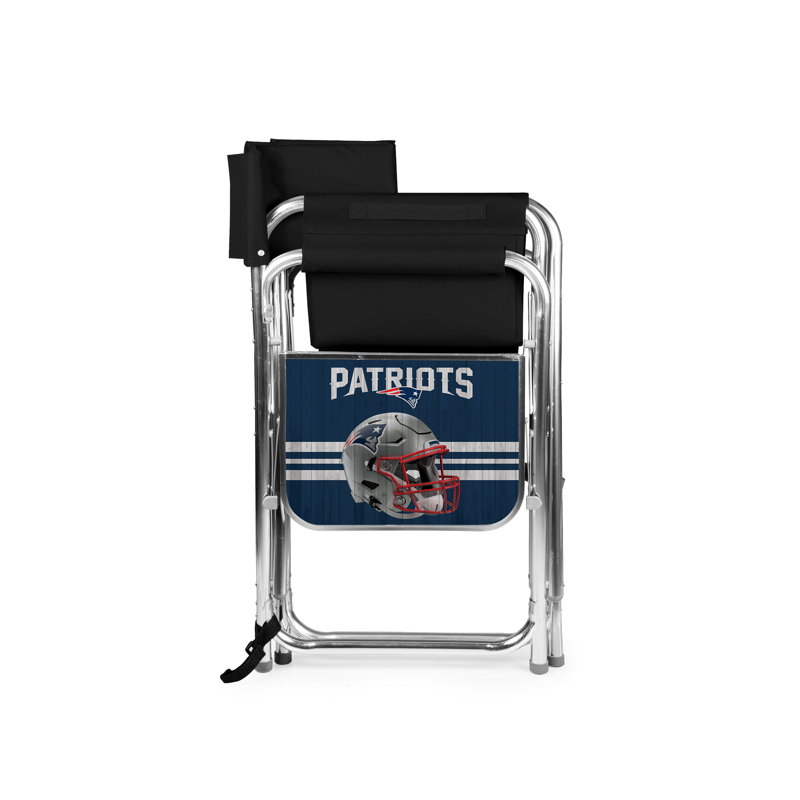 Folding Director Chair, New England Patriots, Black