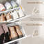 Armoire à chaussures étroite avec 3 tiroirs rabattables, armoire de rangement pour chaussures, blanc-1103237630