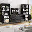 Ensemble de chambre à coucher 3 pièces (1 commode + 2 armoires)-650519080