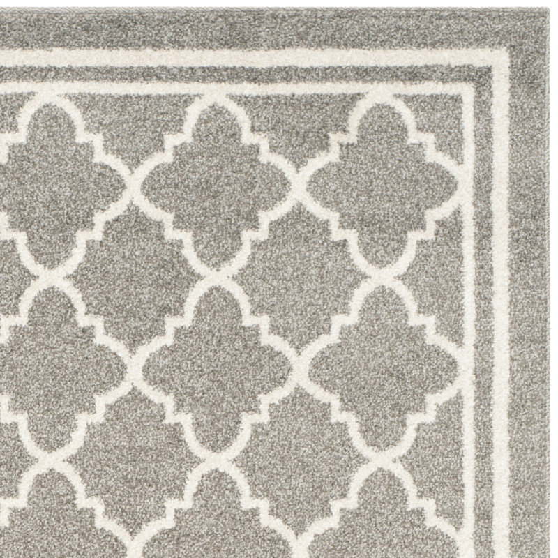 Ammundsen Geometric Area Rug, Rectangle 10' x 14', Dark Gray/Beige