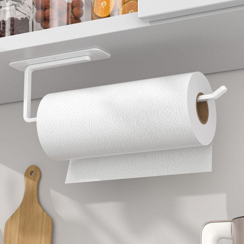 Paper Towel Holder Under Cabinet, White