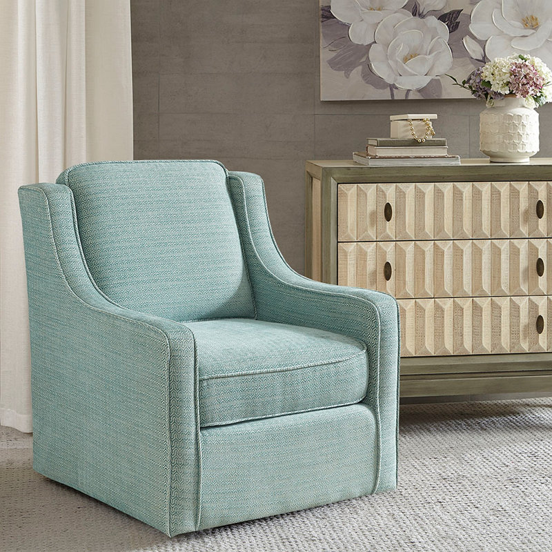 Chaise pivotante Logan à 360 degrés, Polyester vert clair