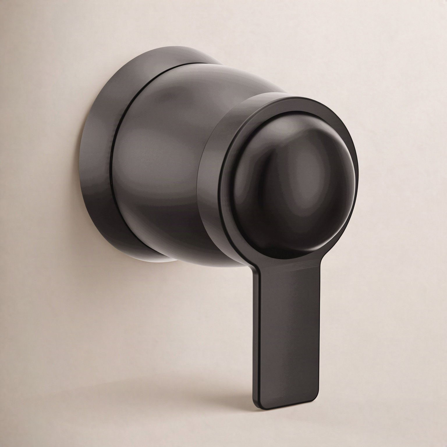 90 Degree Volume Control Valve Trim, Matte Black