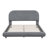 Teddy Fleece Upholstered Platform Bed With Thick Fabric, Solid Frame And Stylish Curve-Shaped Design-351368379-351368378
