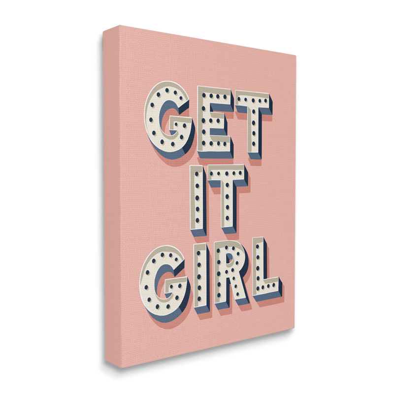 «Get It Girl», impression sur toile, H 48 po x l 36 po, Toile tendue